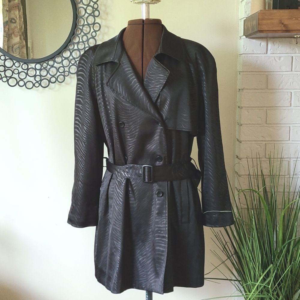 Bianca Nygard Petite Black Zebra Coat 12 - Picture 3 of 9